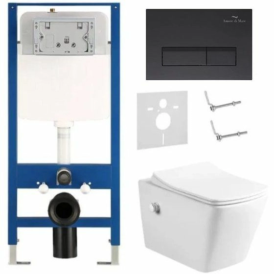 Комплект Amore di Mare QuickFit 50114 и клавиши 404MB с унитазом Garda Bidet P310X, QF404MB310X