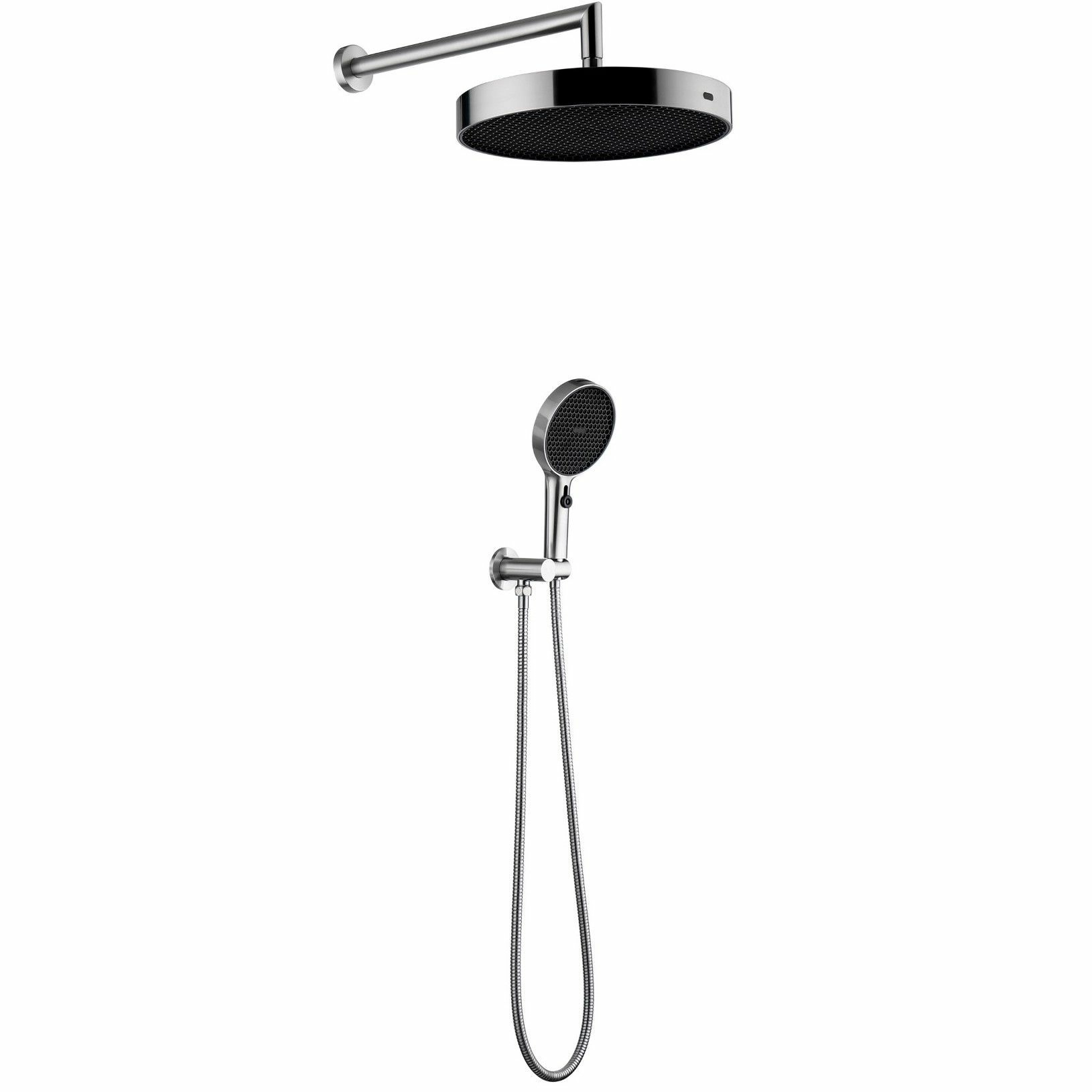 Комплект верхний душ и ручная лейка Boheme Cell Nikel Brush, 427-NB