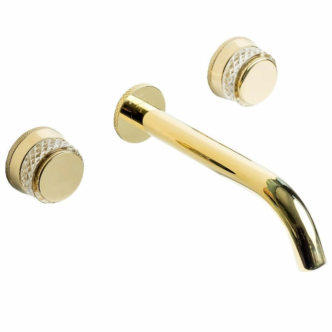 Смеситель из стены на 3 отверстия Boheme Aura Gold, 152-2-G-A
