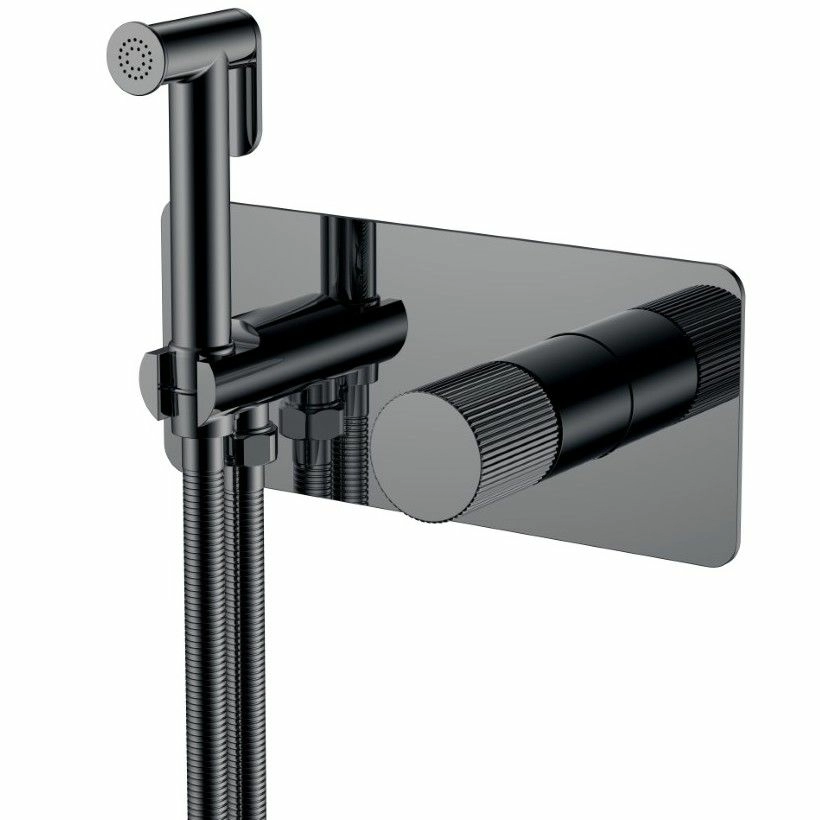Смеситель гигиенический Boheme Stick Linea Shine Gun Metall, 127-SGM.3