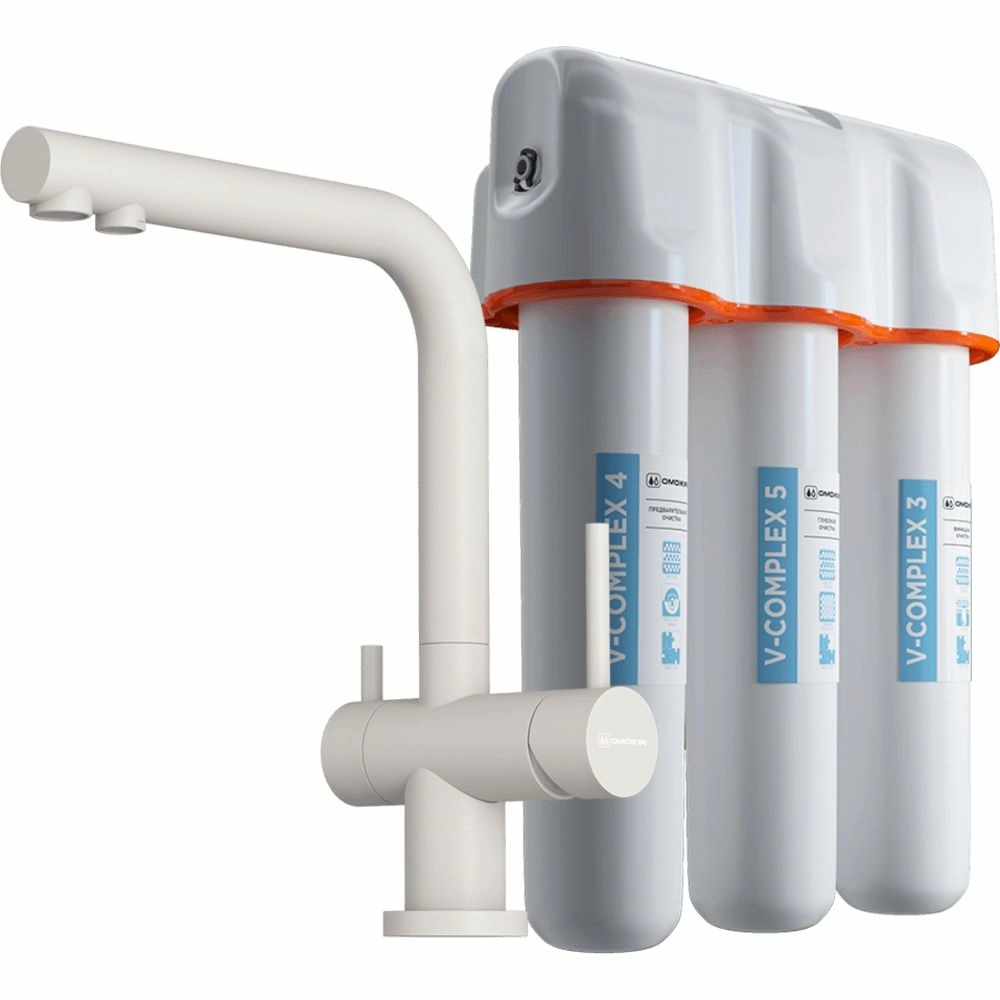 Кухонный смеситель Omoikiri Nagano-PA-P + Pure drop Lite, 4216.8028P