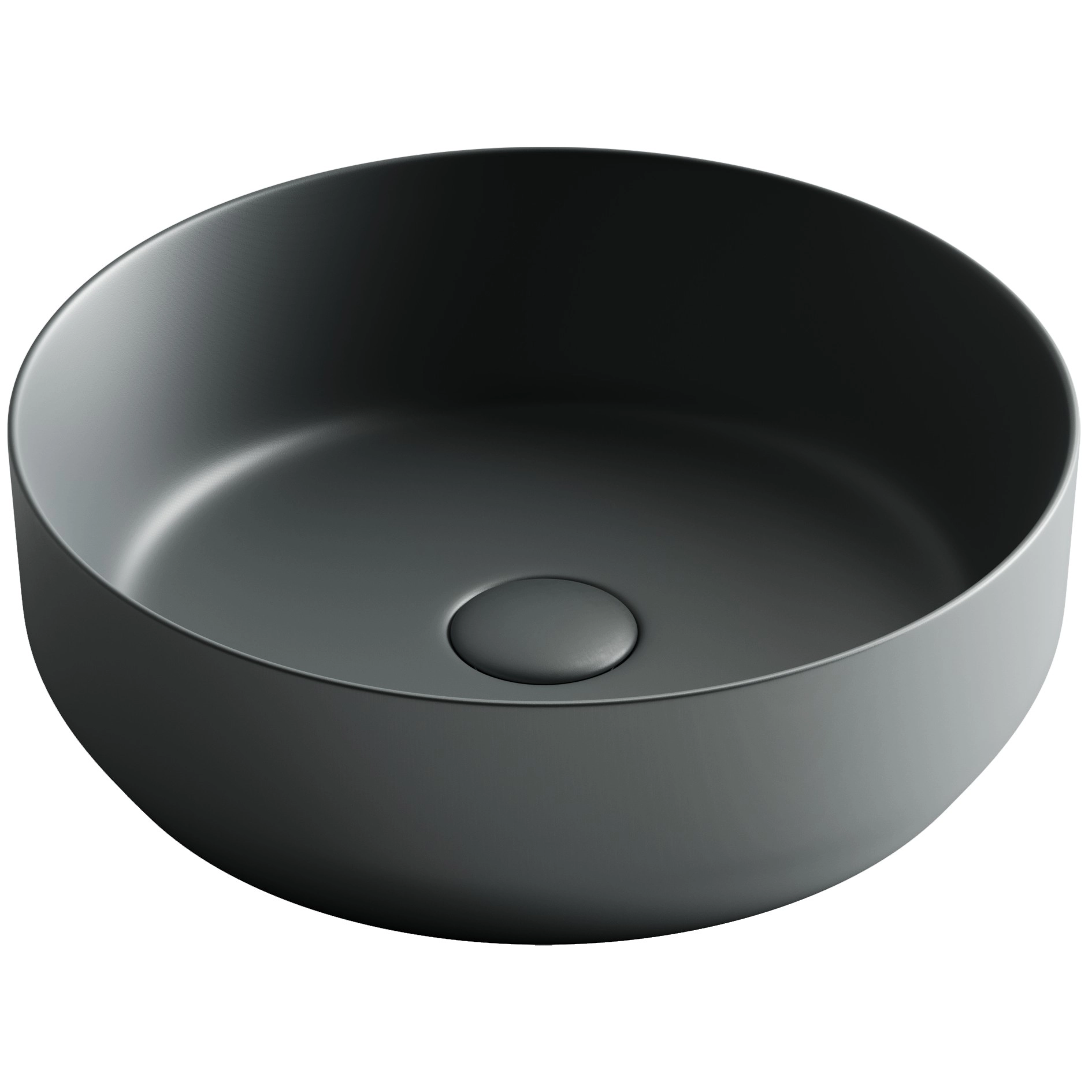 Умывальник чаша накладная круглая CeramicaNova Element 39x39, CN6022MDH