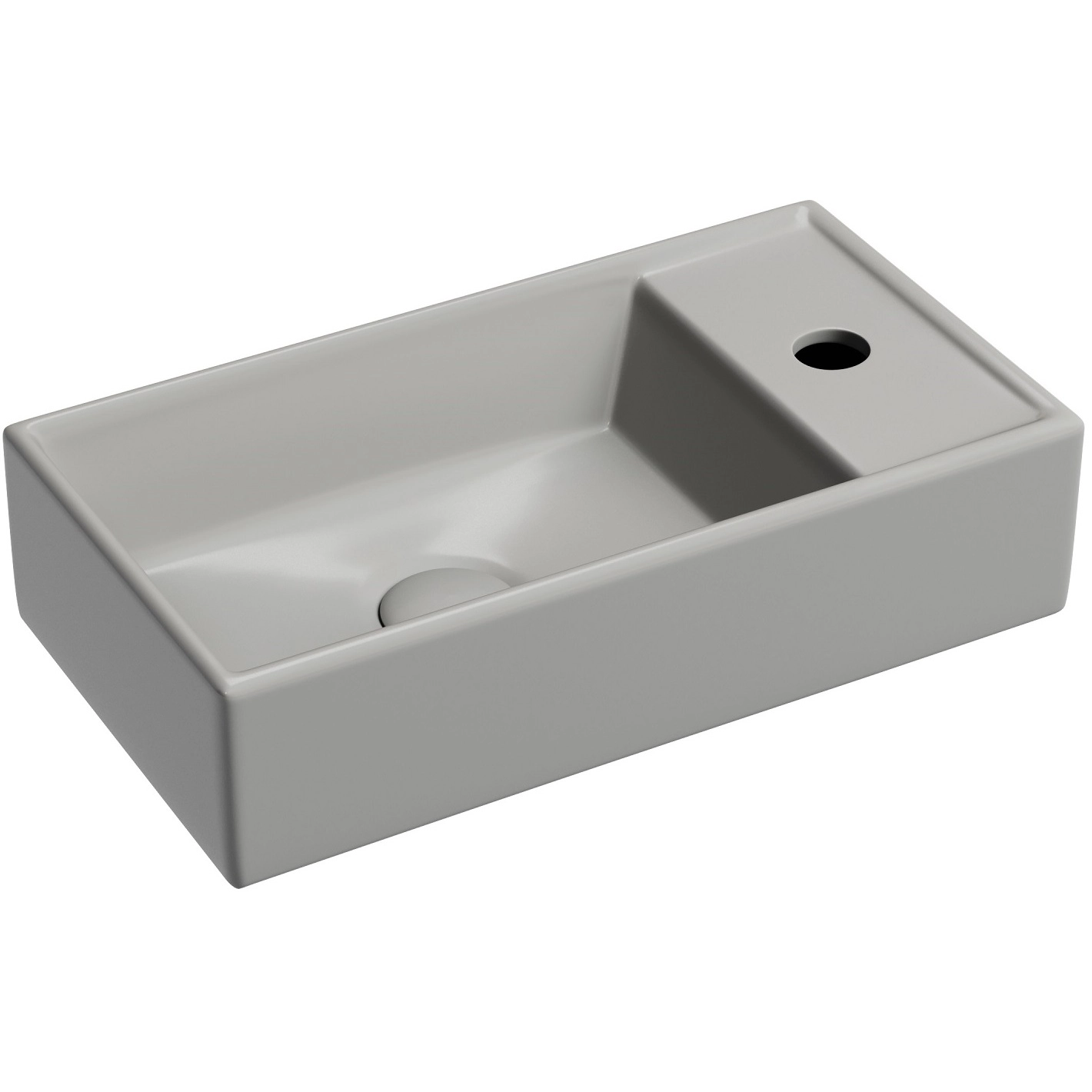 Умывальник подвесной прямоугольный CeramicaNova Element 40.7x21.7 антрацит матовый