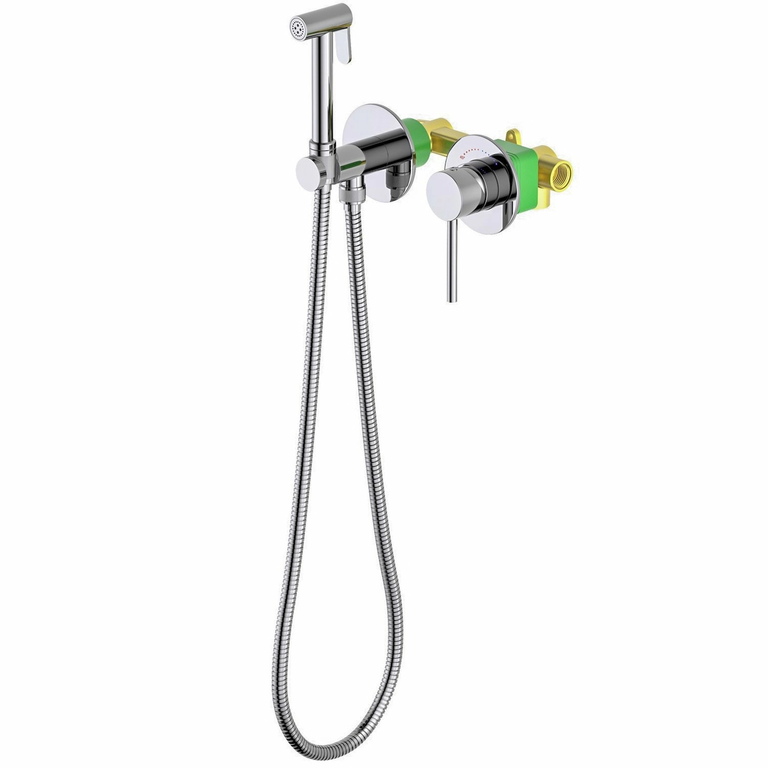 Смеситель встроенный с гигиеническим душем Timo Saona Chrome, 2339/00SM