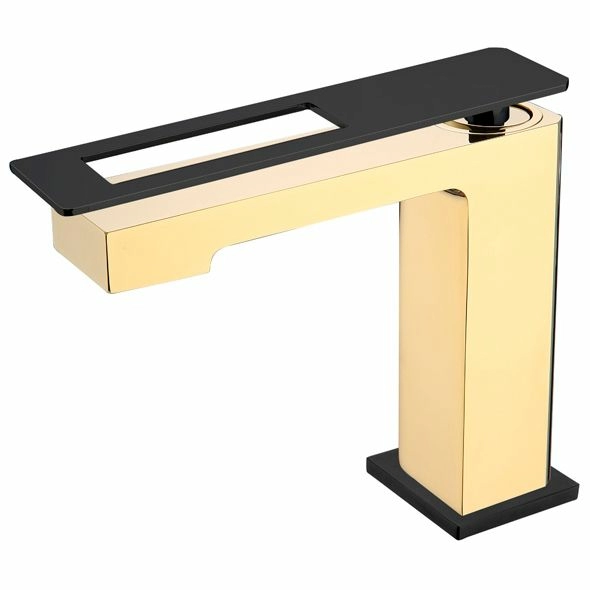 Смеситель для умывальника Boheme Q Gold/Black, 141-GB