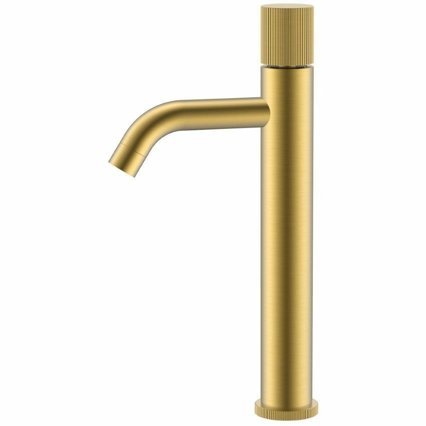 Высокий смеситель для умывальника Boheme Stick Linea Matt Gold, 122-MG.3