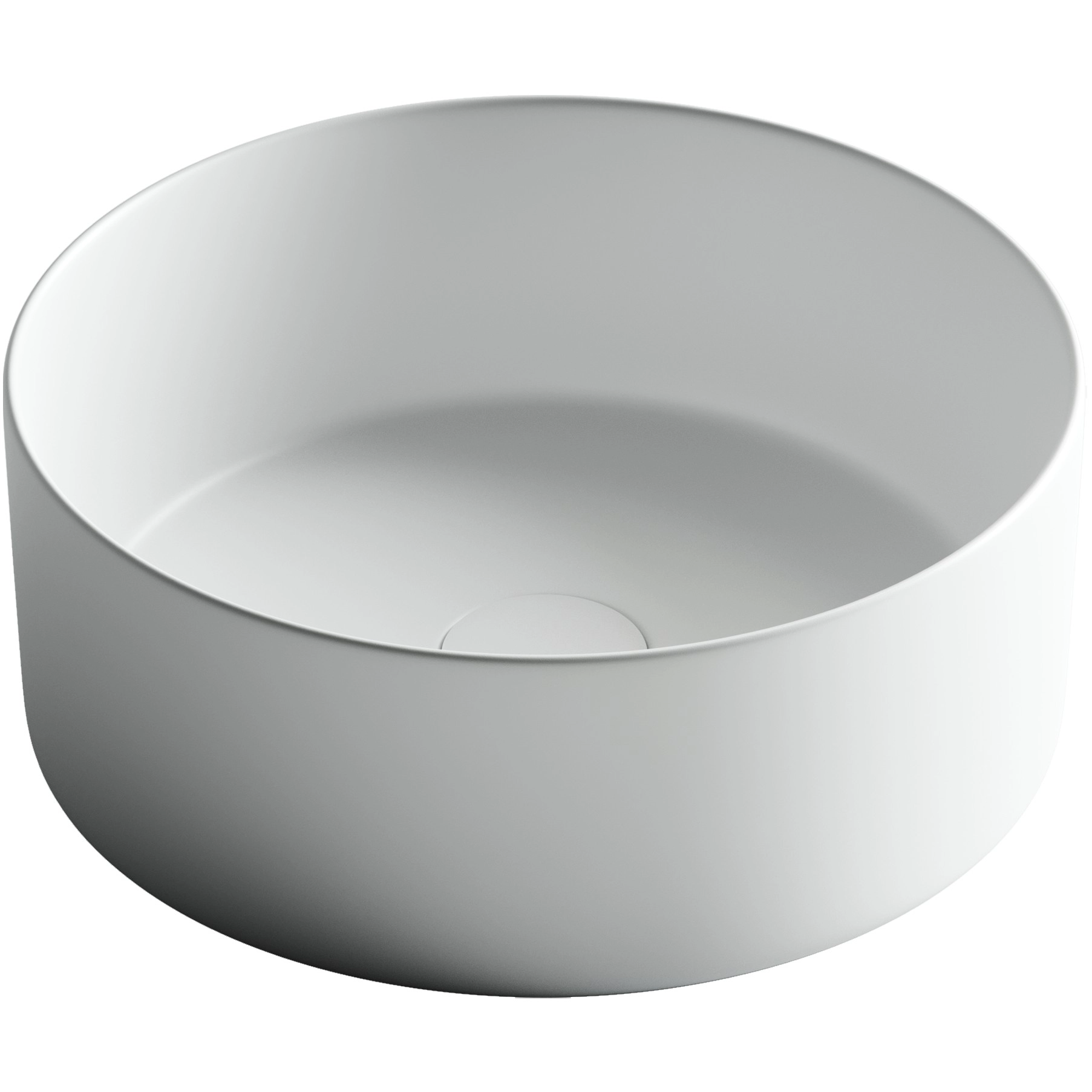 Умывальник чаша накладная круглая CeramicaNova Element 35.8x35.8, CN6032MW