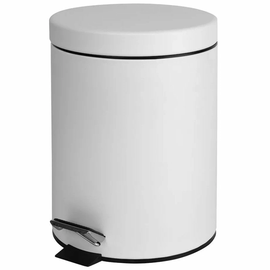 Мусорная корзина с крышкой и педалью 5 л Bemeta White, 104315014