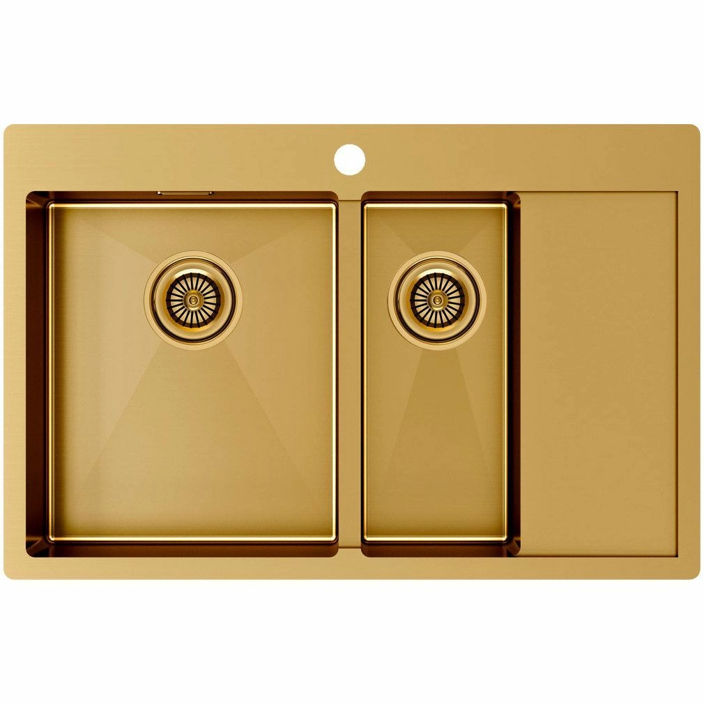 Мойка Paulmark Liga 78/2SF золото брашированное, PM227851-BGL