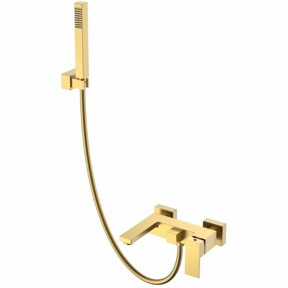 Смеситель для ванны Boheme Qubic Matt Gold, 473-MG