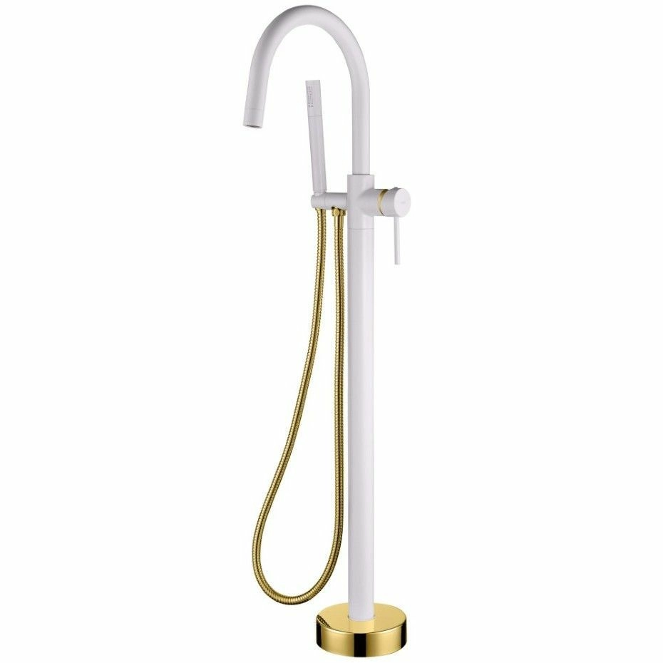 Смеситель напольный Boheme Uno White/Gold, 469-WG