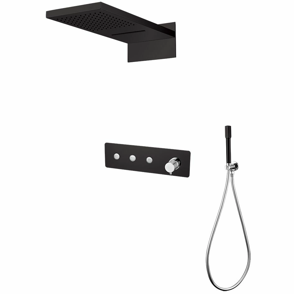 Встроенная душевая система Boheme Fusion Black/Chrome, 130-BCR