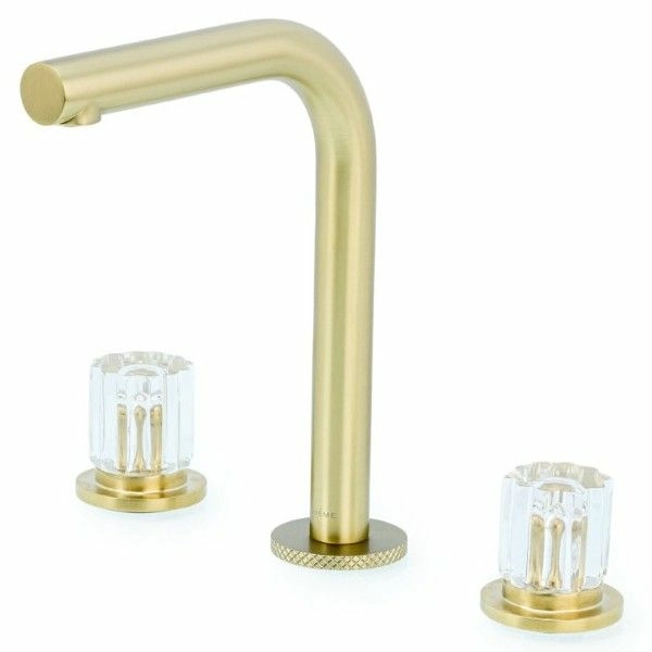 Смеситель на столешницу на 3 отверстия Boheme Elegante Matt Gold, 152-MG-EL