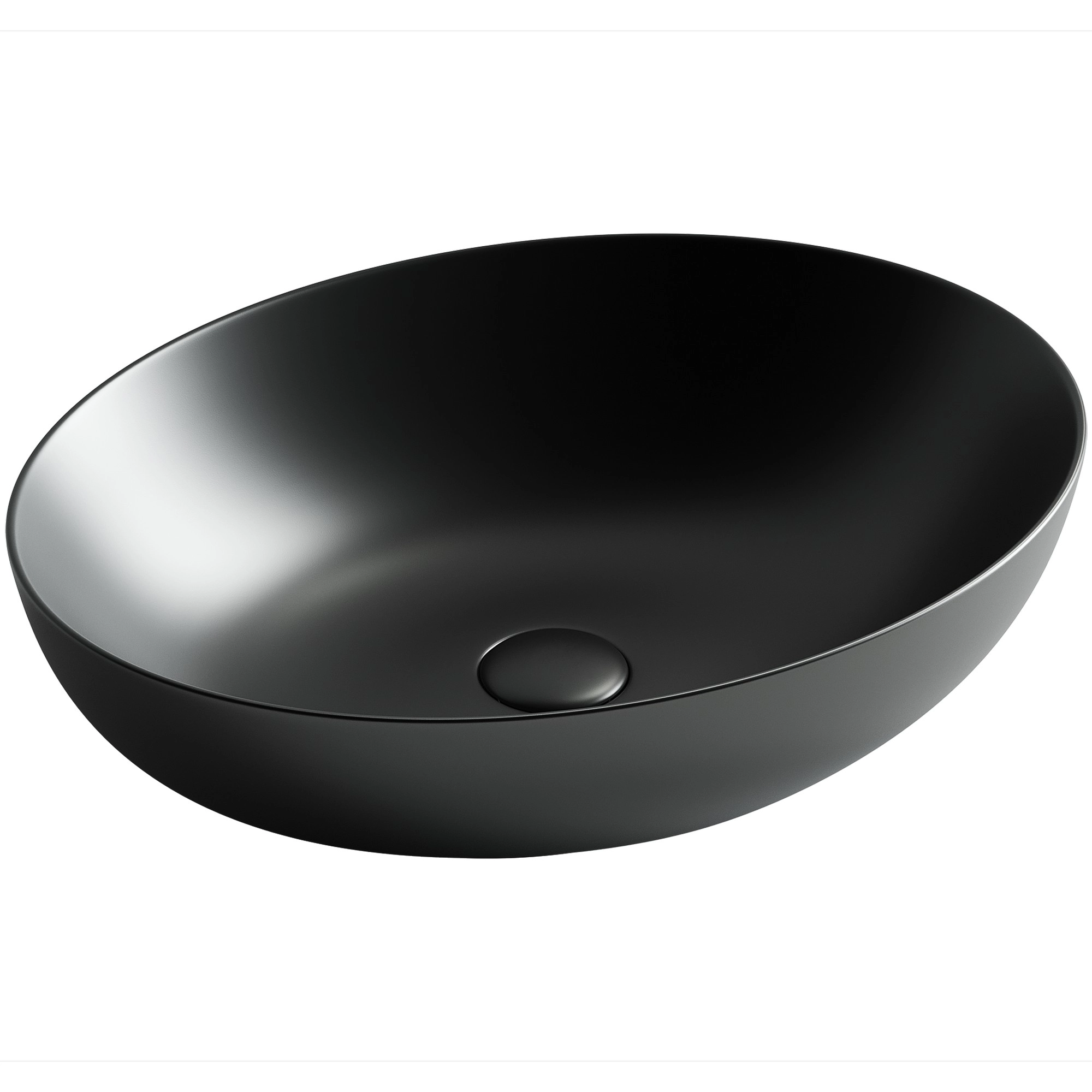 Умывальник чаша накладная овальная CeramicaNova Element 52x39.5, CN6017MB