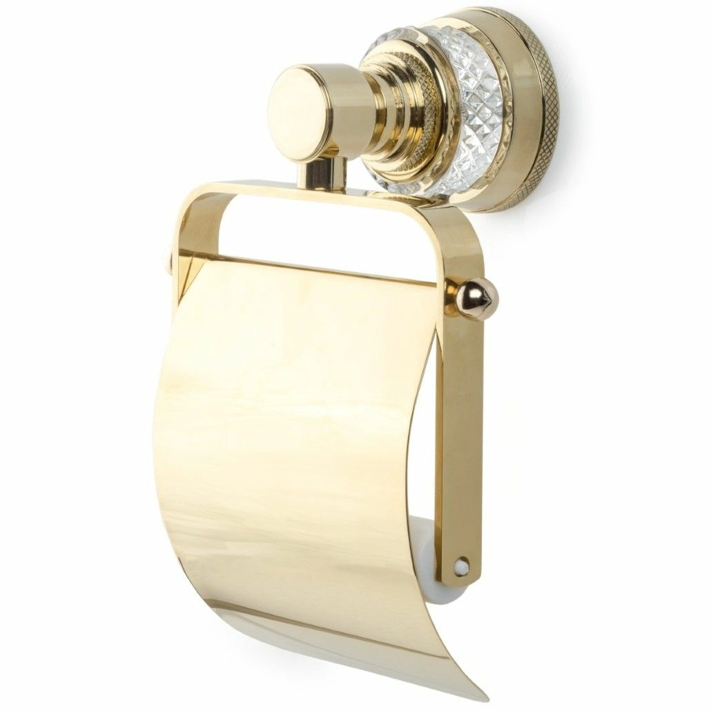 Держатель туалетной бумаги с крышкой Boheme Aura Gold, 10241-G