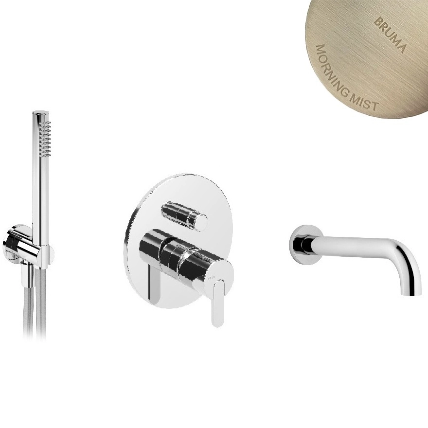 Смеситель скрытого монтажа для ванны Bruma Leaf, 1456403MM+1455914MM+1671301MM
