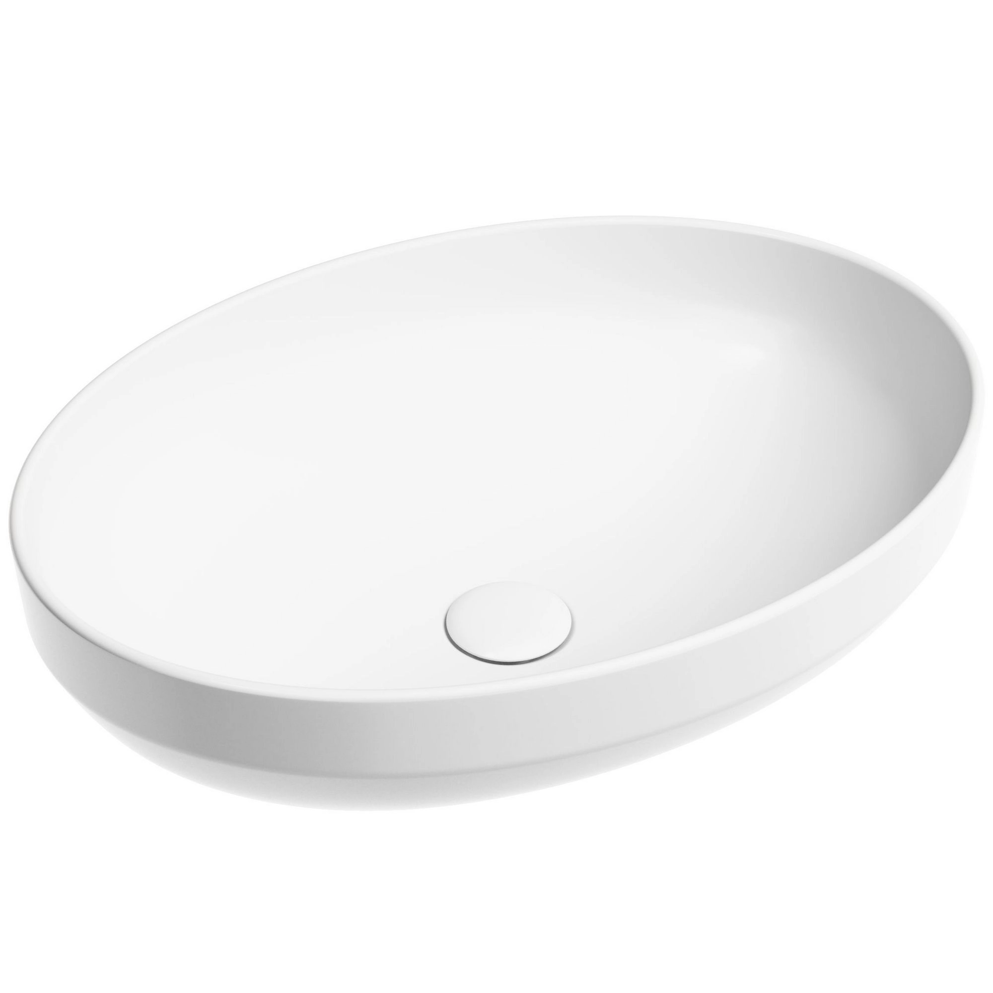 Умывальник чаша накладная овальная CeramicaNova Element 50.2x36.5, CN6056MW