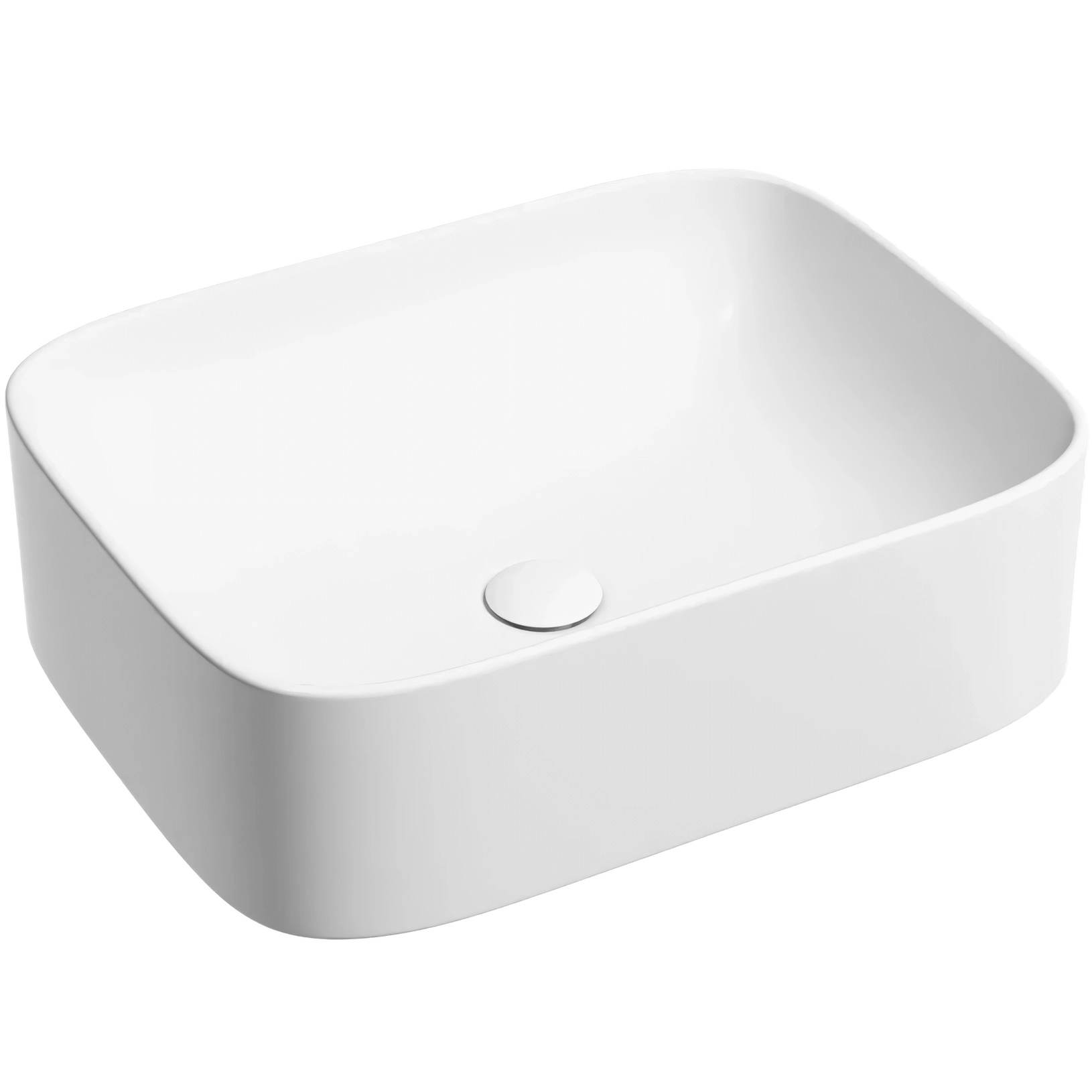 Умывальник чаша накладная прямоугольная CeramicaNova Element 50.5x38.5, CN6052MW