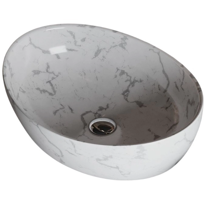 Умывальник накладной Roxen Bocar Marble 40x33, 570125-M