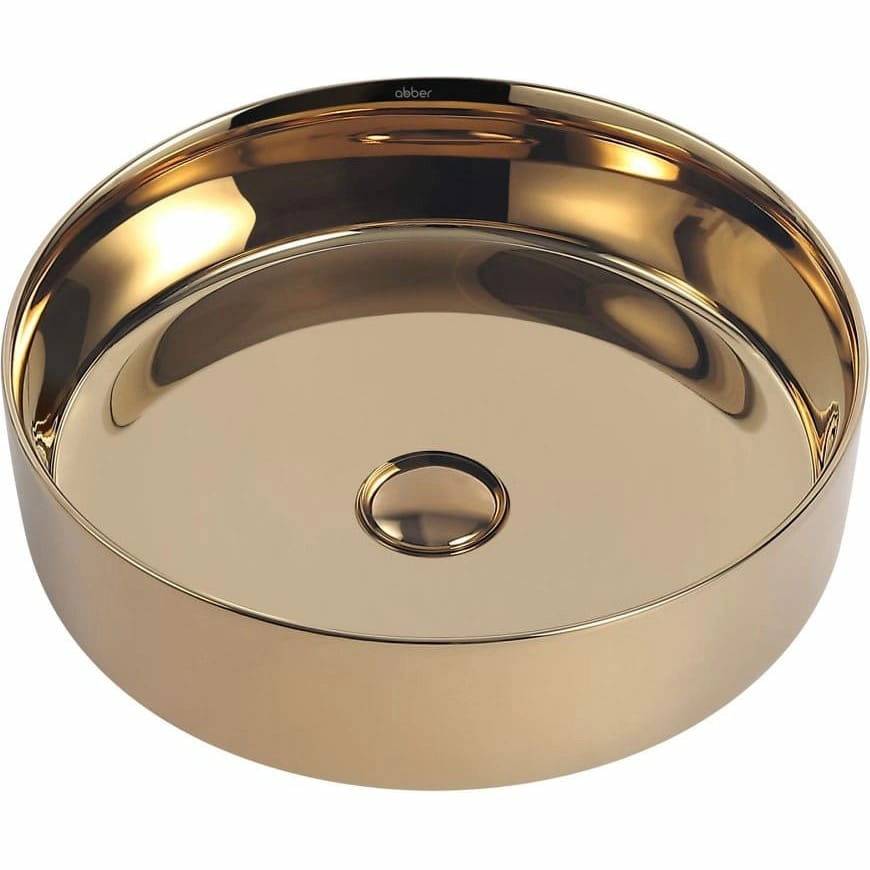 Раковина накладная Abber Bequem 40x40 AC2109GG золото