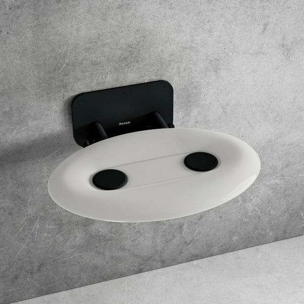 Сиденье для душа Ravak OVO-P II Opal/Black, B8F0000057