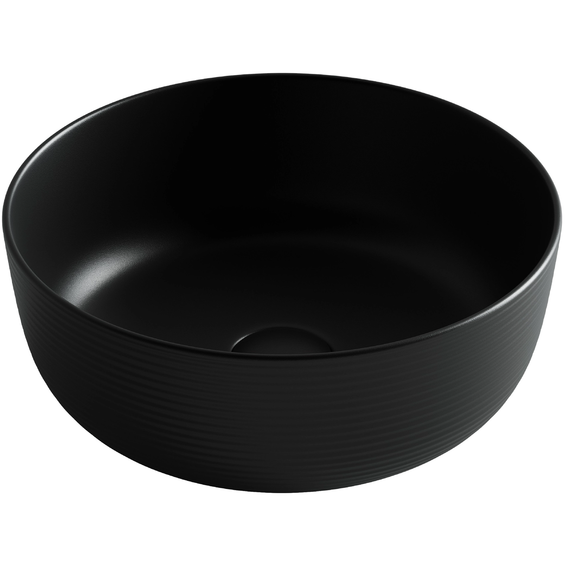 Умывальник чаша накладная круглая CeramicaNova Element 35.6x35.6, CN6073MB