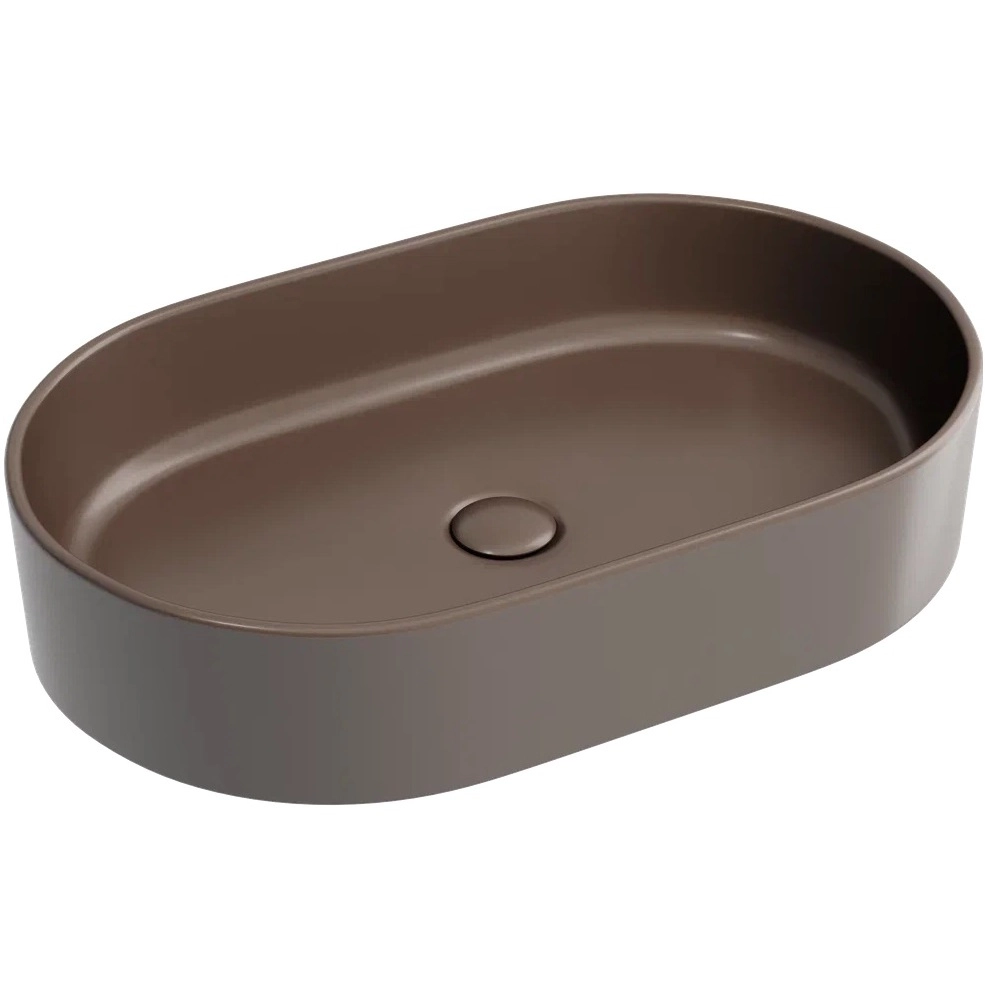 Умывальник чаша накладная овальная CeramicaNova Element 60.8x38.5, CN6048MDB