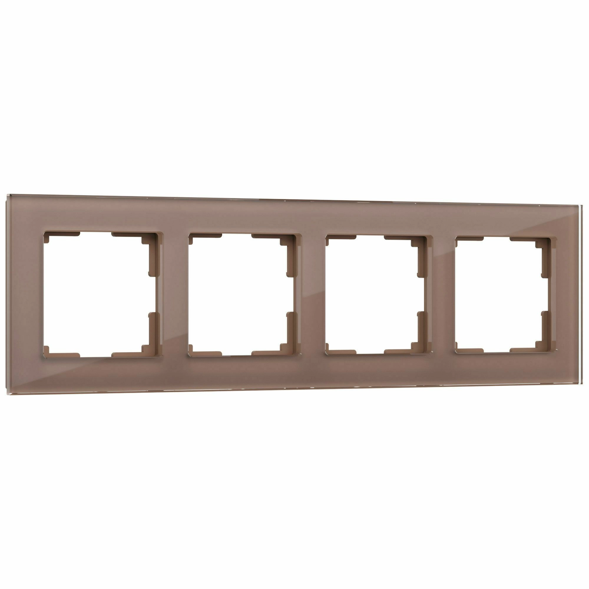 Рамка на 4 поста Werkel Favorit W0041142 (латте, стекло)