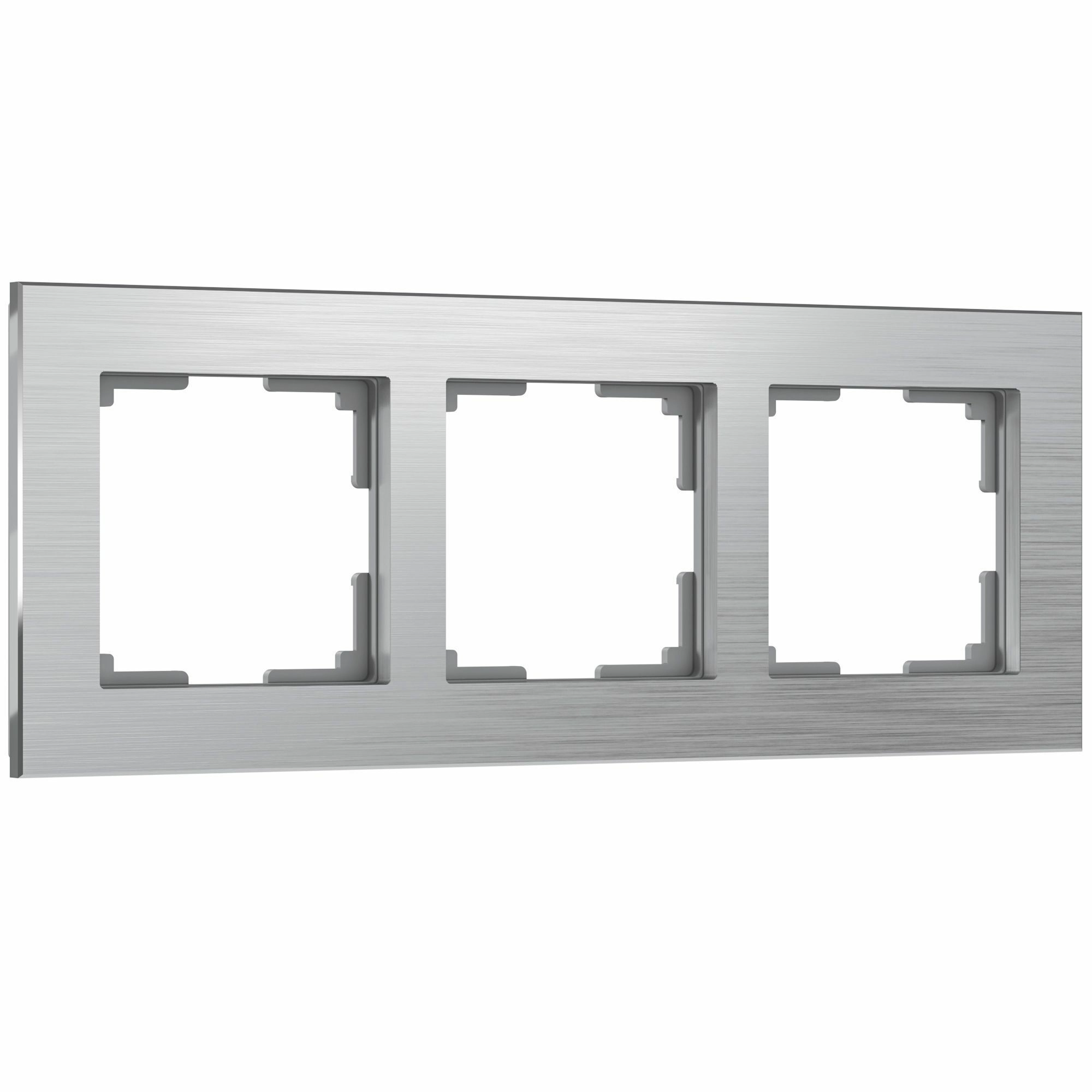 Рамка на 3 поста Werkel Aluminium W0031706 (алюминий)