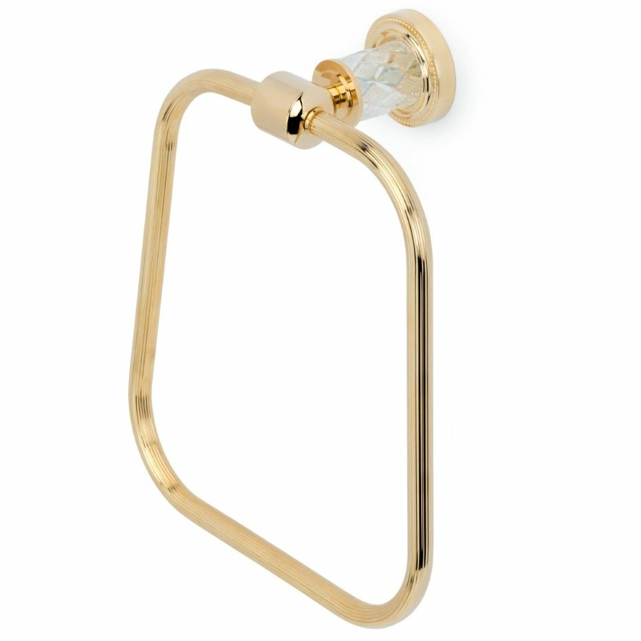 Держатель для полотенца круглый Boheme Murano Cristal Gold, 10905-CRST-G