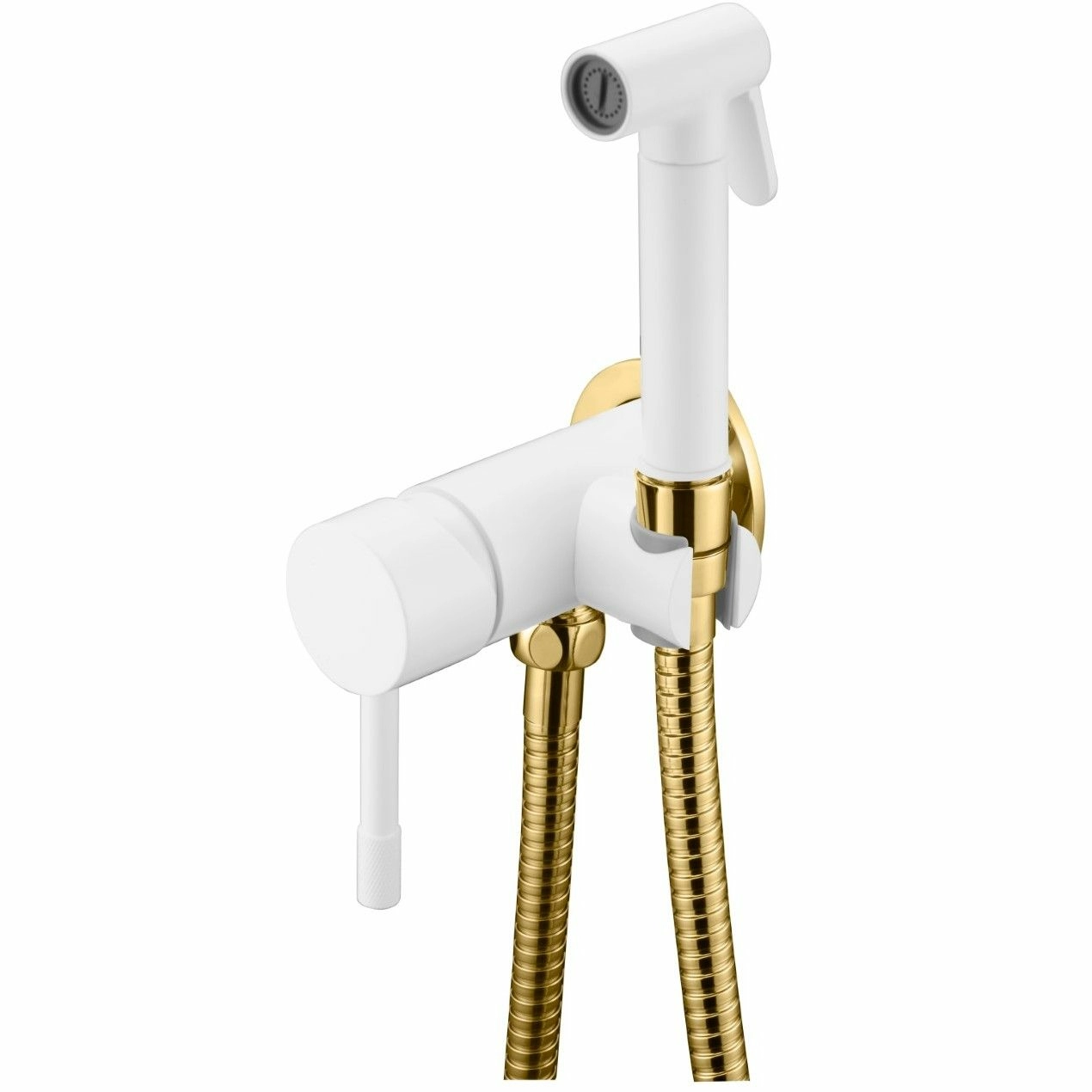 Смеситель гигиенический Boheme Uno White/Gold, 467-WG
