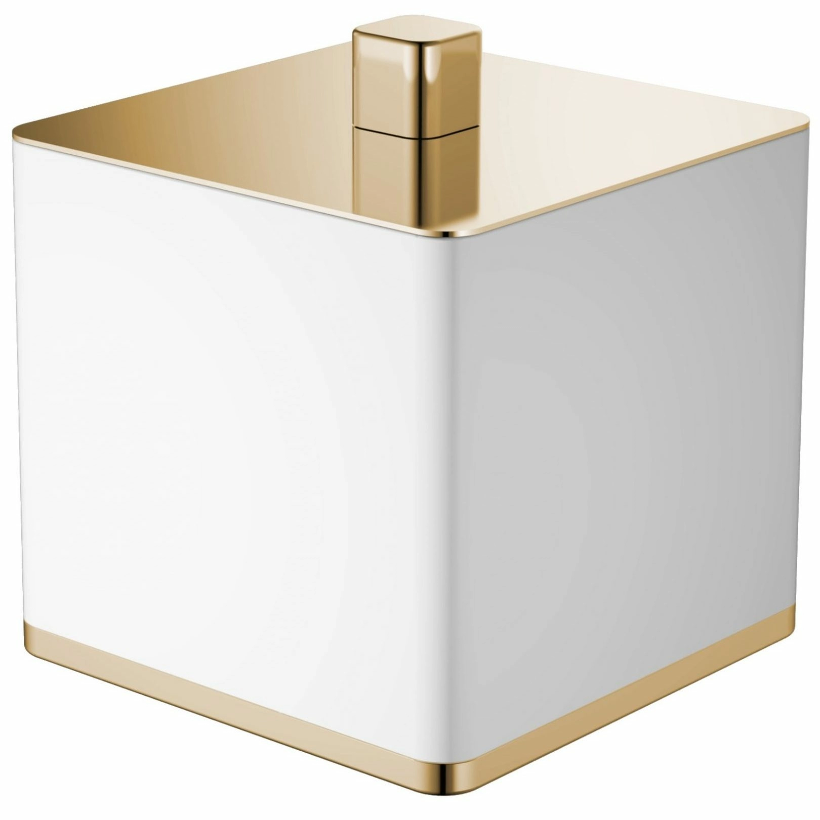 Стакан для ваты Boheme Qubic White/Gold, 10964-W-G