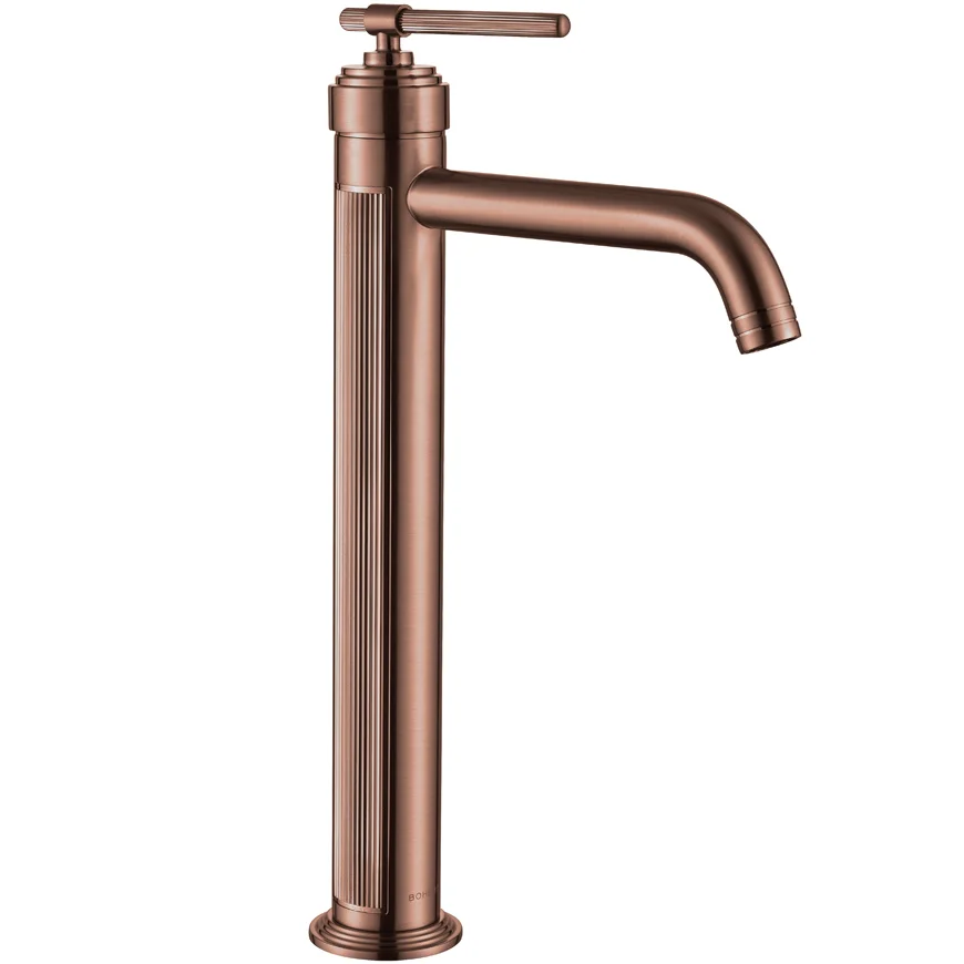 Смеситель для умывальника высокий Boheme Eterna Copper Brushed, 172-CB
