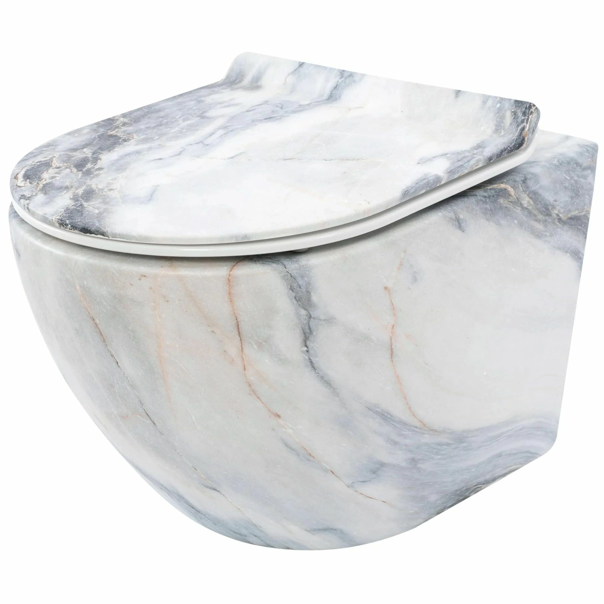 Унитаз подвесной Rea Carlos Duroplast Slim Granit Matt, REA-C8003