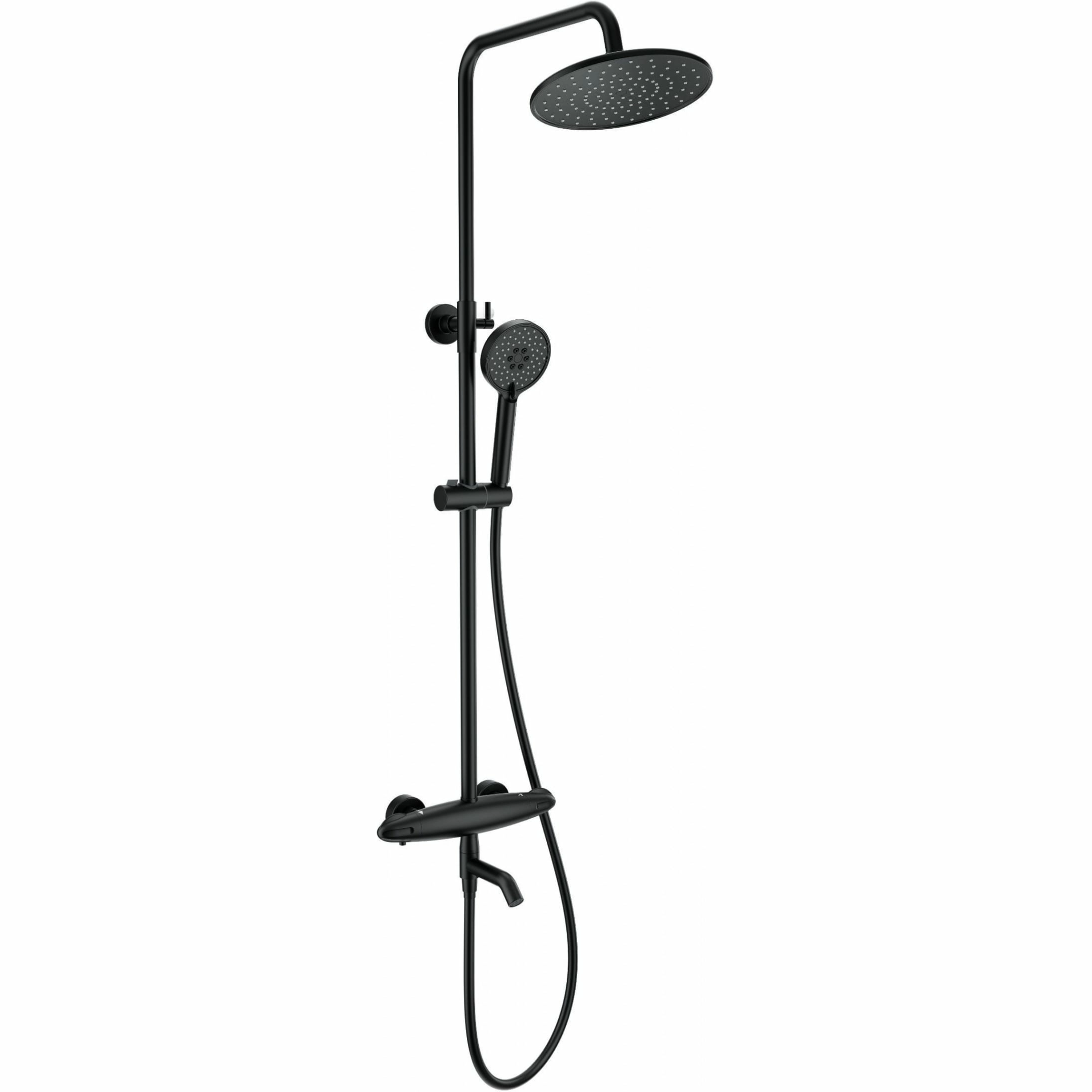 Душевая система с термостатом Wonzon & Woghand черный матовый, WW-B3031-A1-MB