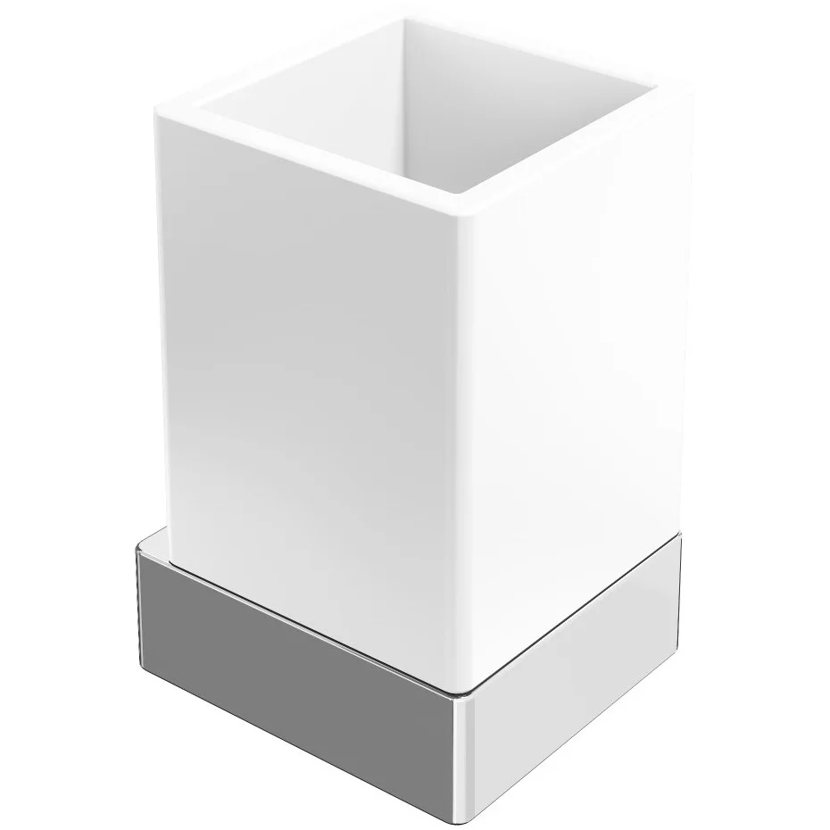 Стакан настенный Boheme Qubic Chrome, 10724-CR