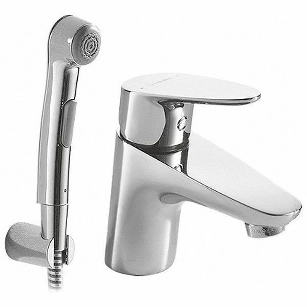 Смеситель для умывальника с гигиеническим душем Bravat Drop, F14898C-2