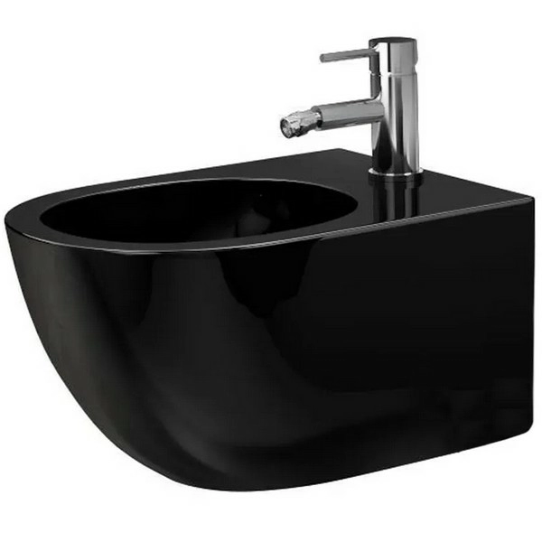 Биде подвесное Rea Carlo Mini Black, REA-C6380