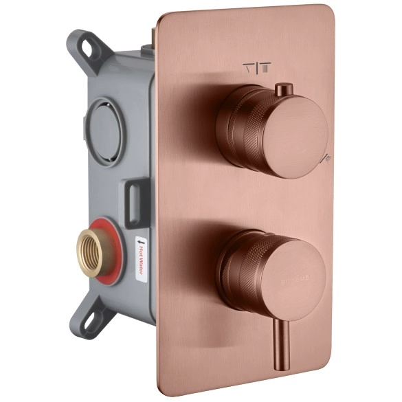 Смеситель встроенный 2 выхода Boheme Cell Copper Brushed, 135-2-CB