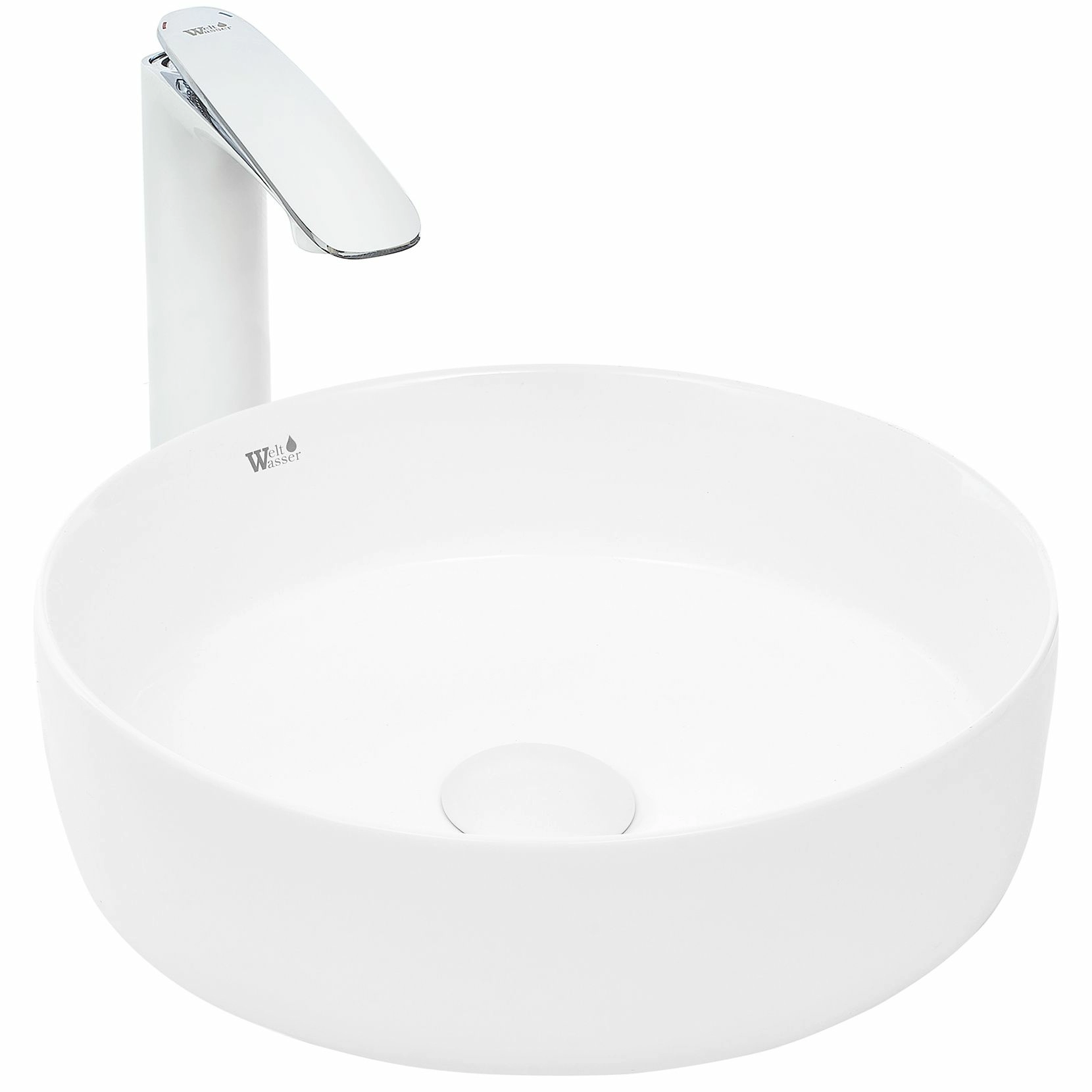 Раковина накладная WeltWasser 35.5x35.5, WW ELBACH 3134 MW
