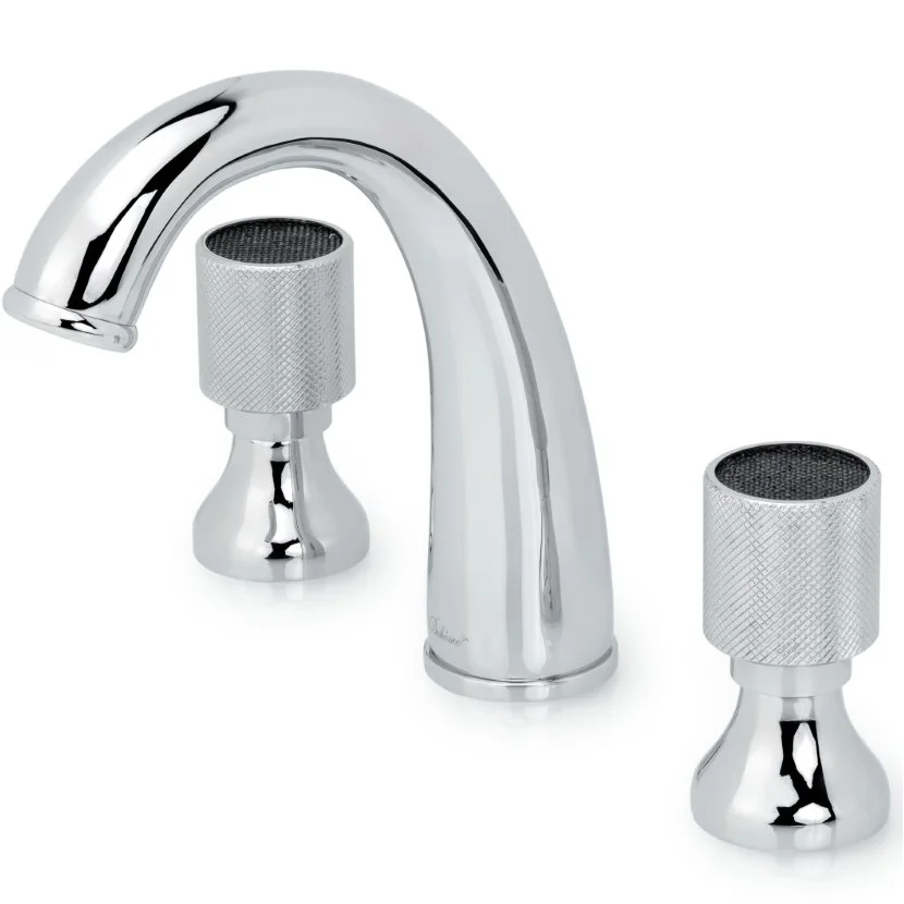 Смеситель для раковины на 3 отверстия Boheme Royal Crystal Black Chrome, 277