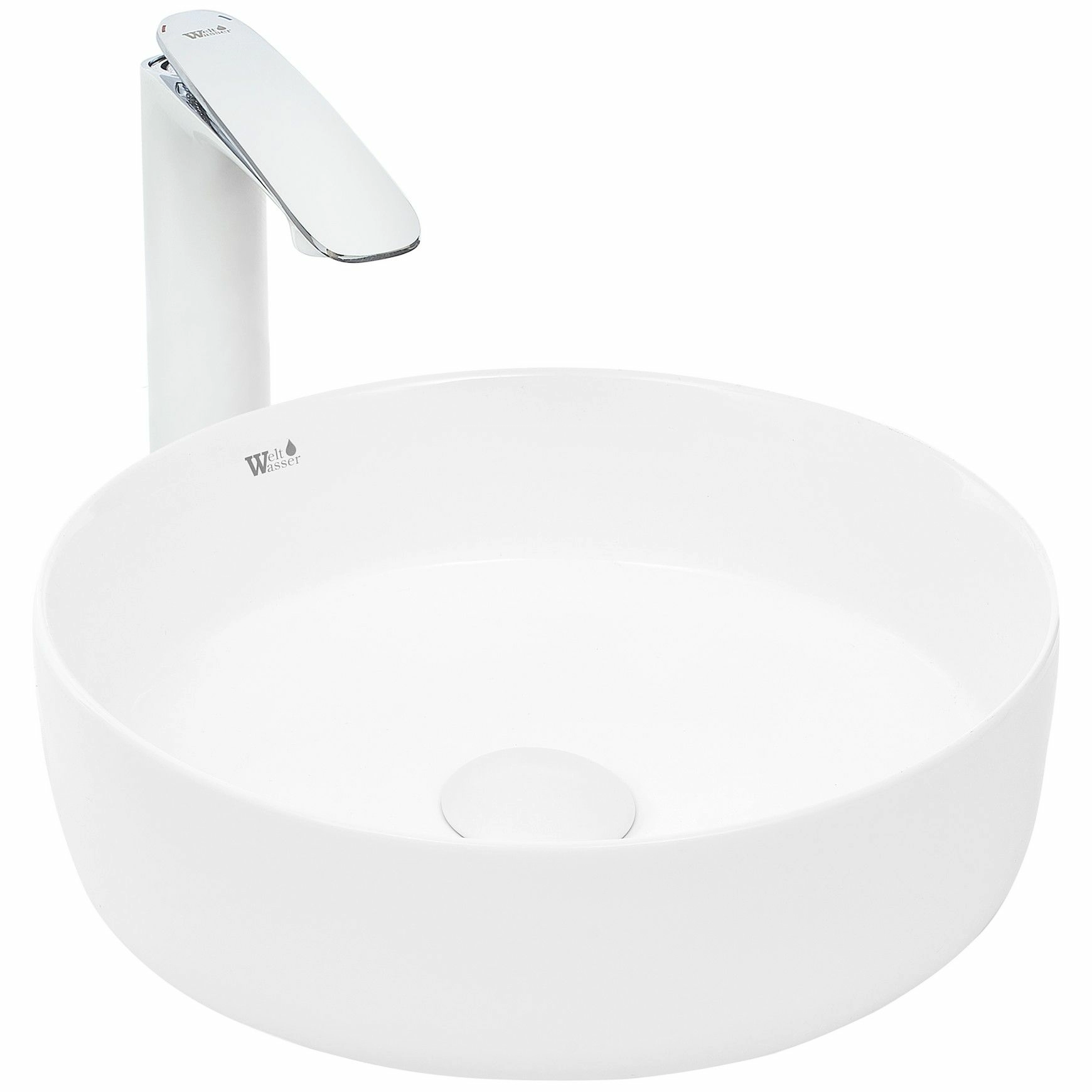 Раковина накладная WeltWasser 35.5x35.5, WW ELBACH 3134