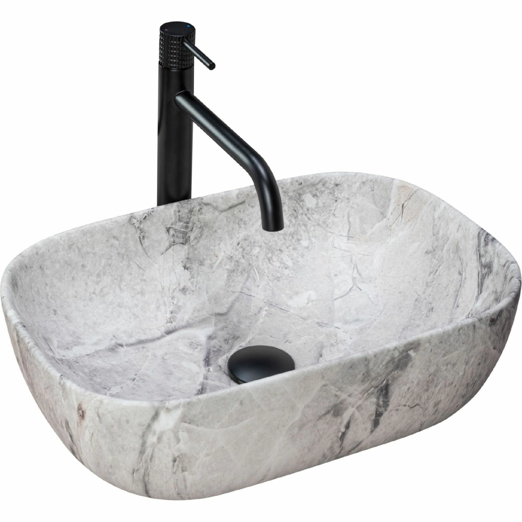 Умывальник Rea Livia Stone Matt 46.5x33.5, REA-U3800