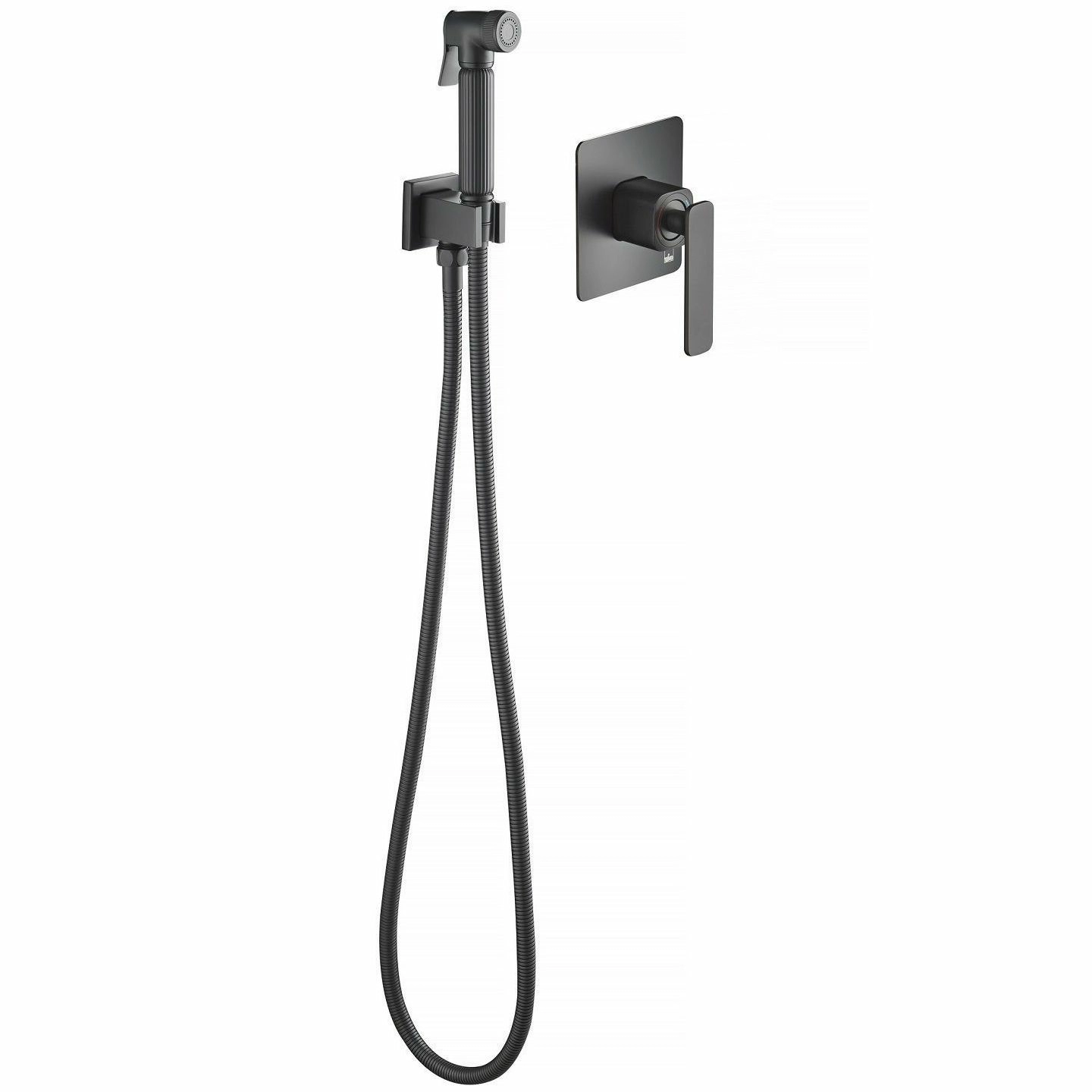 Смеситель встроенный с гигиеническим душем Timo Torne Black, 4389/03SM