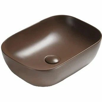 Накладной умывальник Mexen Rita 45.5x32.5 коричневый матовый, 21084568