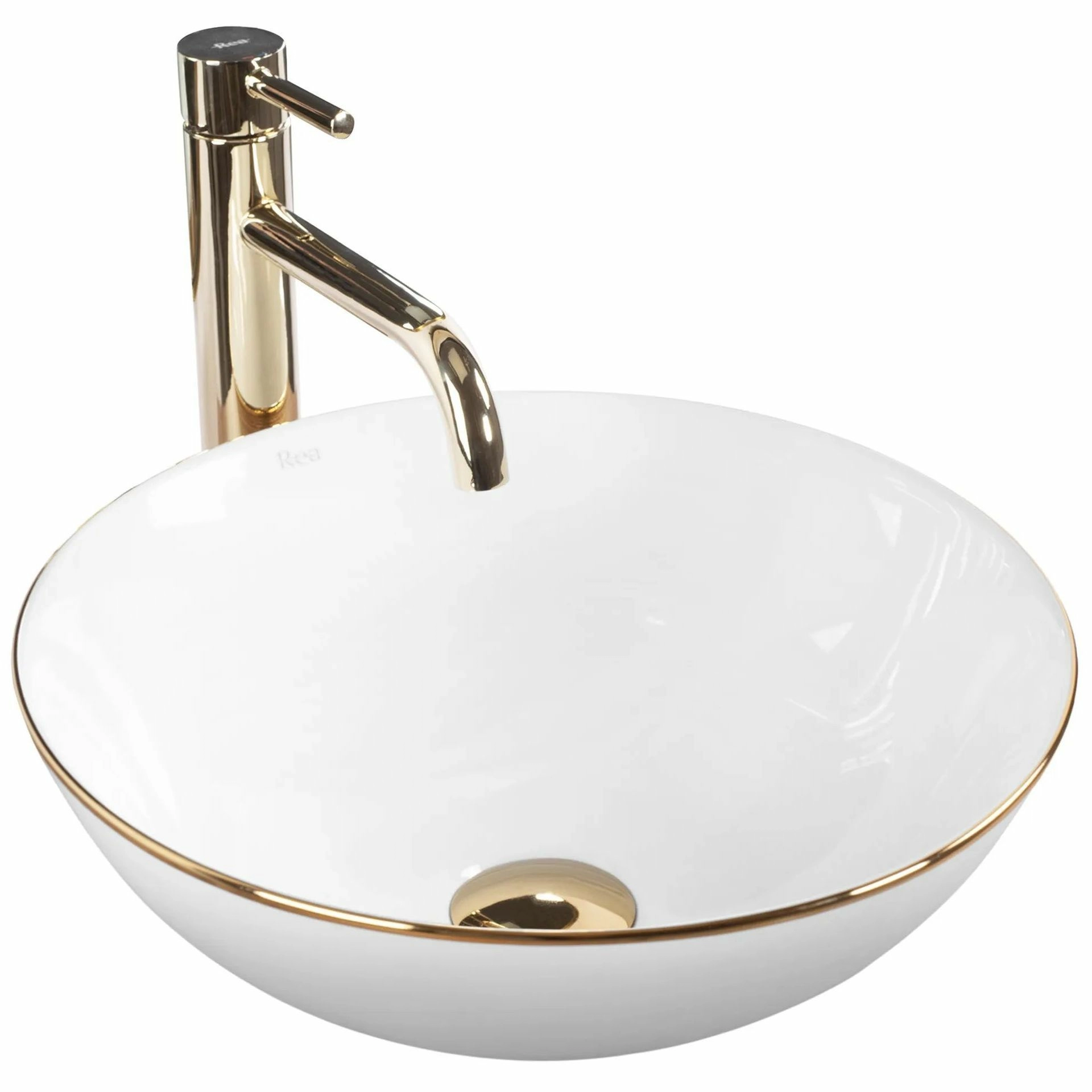 Умывальник Rea Stella Gold Edge 35.5x35.5, REA-U7445