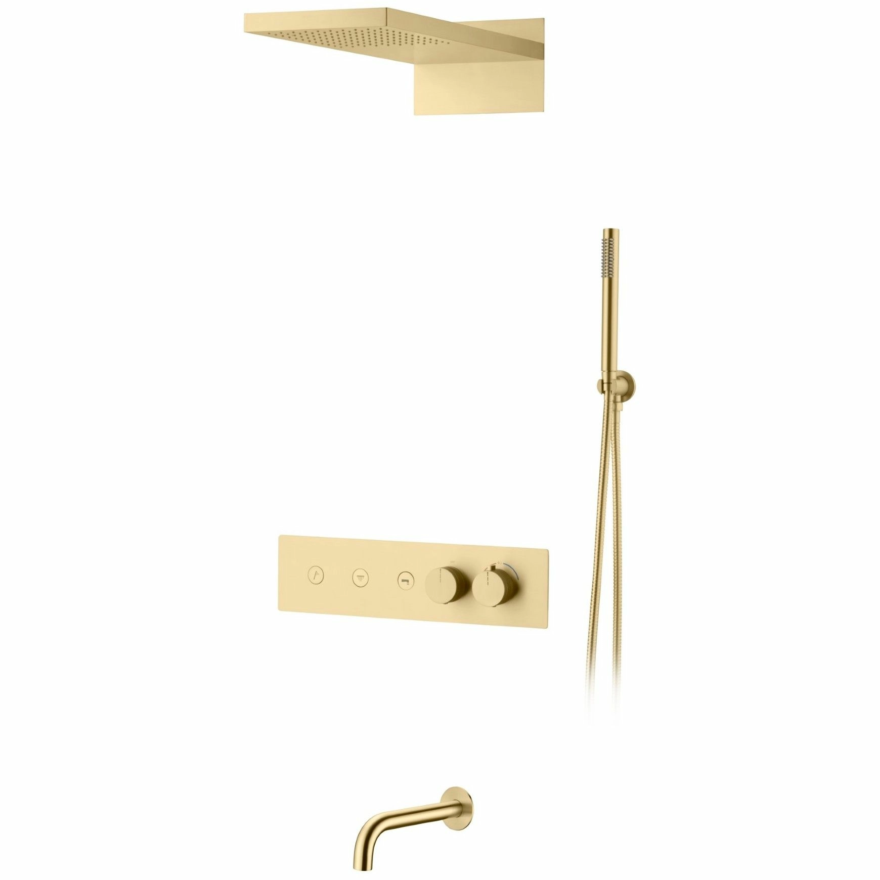 Встроенная душевая система Boheme Fusion Matt Gold, 131-2-MG