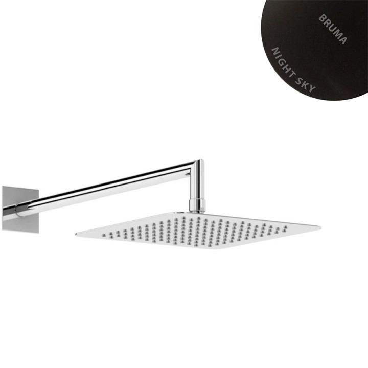 Душевая лейка 300x300 мм с настенным держателем Bruma QuadraBlue 145 626 2NS Night Sky, 1456262NS