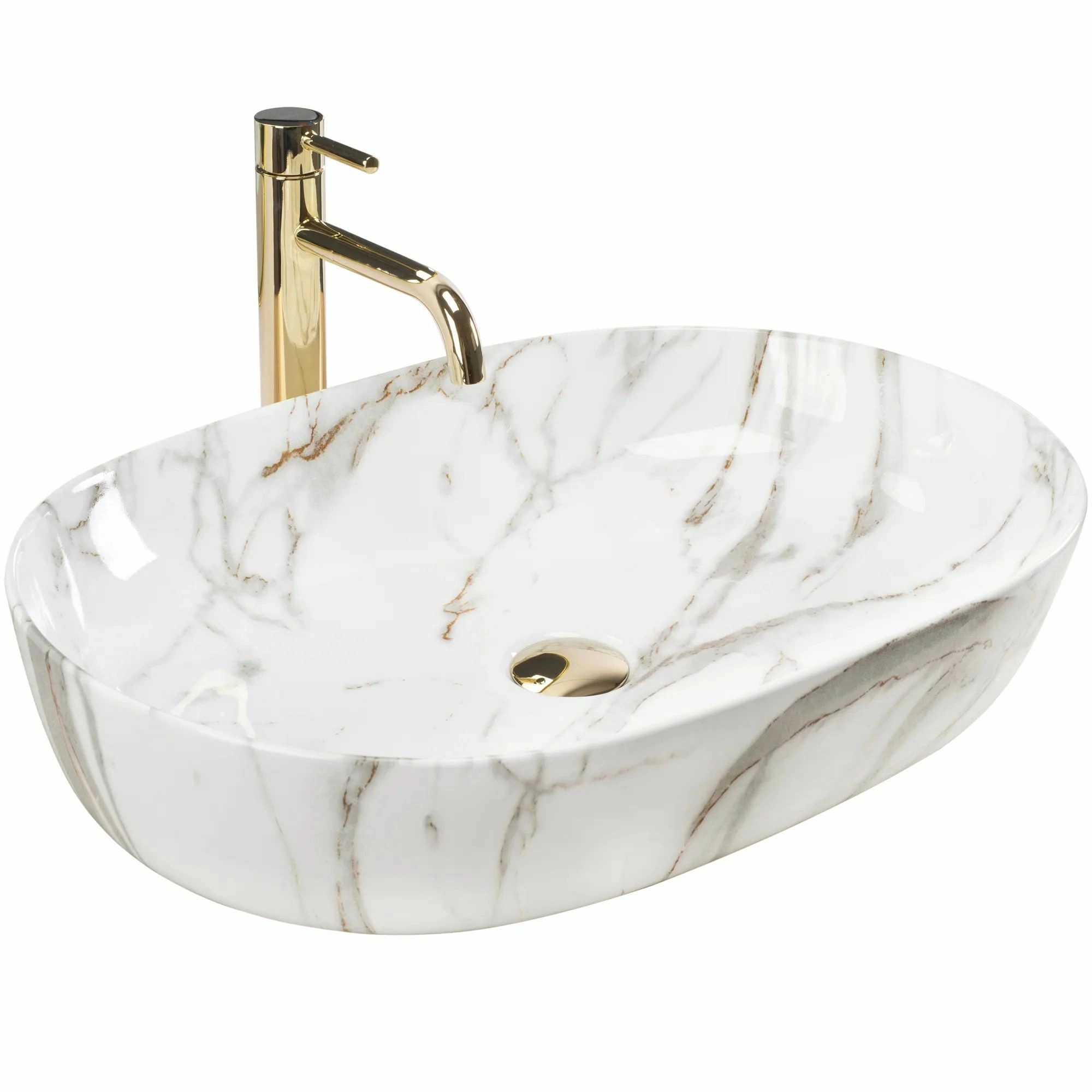 Умывальник Rea Cleo 61 Aiax Shiny 60.5x41, REA-U9656