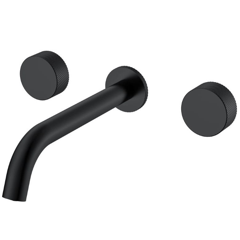 Смеситель из стены на 3 отверстия Boheme Stick Spirale Black, 152-2-B.4
